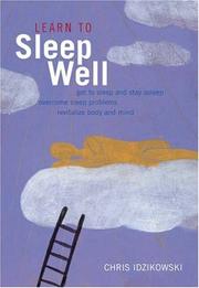 Cover of: Learn to Sleep Well by C.J. Idzikowski