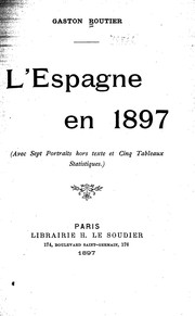 Cover of: L'Espagne en 1897 ... by Gaston Routier