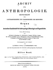 Cover of: Archiv für Anthropologie, Völkerforschung und kolonialen Kulturwandel by Deutsche Gesellschaft für Anthropologie, Ethnologie und Urgeschichte. [from old catalog]