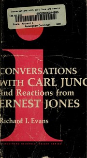 Cover of: Conversations with Carl Jung and reactions from Ernest Jones