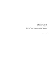 Cover of: Think Python by Allen B. Downey