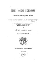 Cover of: Diccionario tecnológico inglés-español y español-inglés de los términos y frases usados en las ... by Néstor Ponce de León