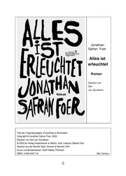 Cover of: Alles ist erleuchtet by Jonathan Safran Foer