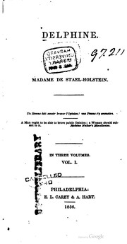 Cover of: Delphine. by Madame de Staël