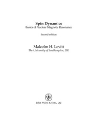 Cover of: Spin dynamics by Malcolm H. Levitt