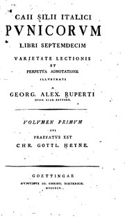 Cover of: Caii Silii Italici Punicorum libri septemdecim by Tiberius Catius Silius Italicus