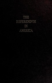 Cover of: The referendum in America by Ellis Paxson Oberholtzer