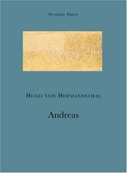 Cover of: Andreas by Hugo von Hofmannsthal