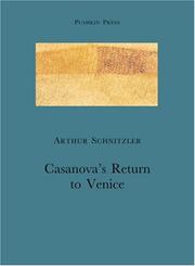 Casanova's return to Venice by Arthur Schnitzler