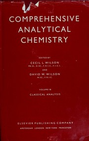 Cover of: Comprehensive analytical chemistry