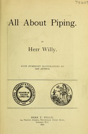 Cover of: All about piping by T. Willy