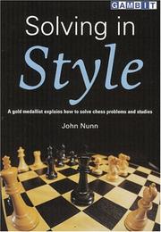 Cover of: Solving in Style by John Nunn