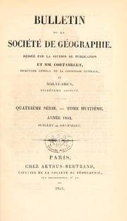 Cover of: Bulletin de la Société de Géographie by Société de Géographie de Paris