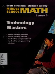 Cover of: Chapter Project Masters (Middle School Math: Course 3)