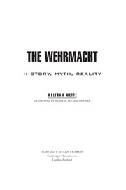 Cover of: The Wehrmacht by Wolfram Wette