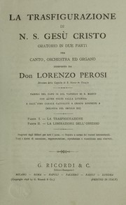 Cover of: La trasfigurazione di N.S. Gesù Cristo by Lorenzo Perosi