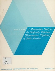 A monographic study of the subfamily Tiphiinae (Hymenoptera: Tiphiidae) of South America by Harry W. Allen