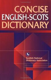 Cover of: Concise English-Scots Dictionary | Scottish National Dictionary Association