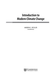 Cover of: Introduction to modern climate change