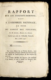 Rapport sur les assignats-monnoie by France. Assemblée nationale constituante (1789-1791). Comité des finances.