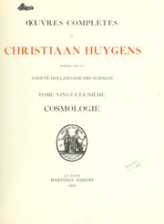Cover of: Oeuvres complètes by Christiaan Huygens