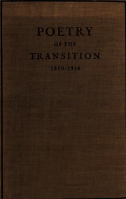 Cover of: Poetry of the transition, 1850-1914