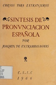Cover of: Sintesis de pronunciación española