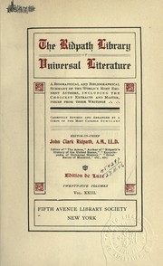 Cover of: The Ridpath library of universal literature by John Clark Ridpath