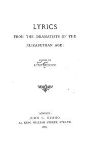 Cover of: Lyrics from the dramatists of the Elizabethan age
