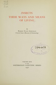 Cover of: Insects, their ways and means of living.