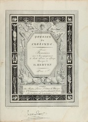 Cover of: Poesies de Clotilde: trois romances avec accompagnement de forte piano ou harpe