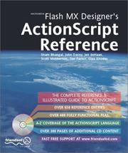 Cover of: Macromedia Flash MX Designer's ActionScript Reference by John Davey, Glen Rhodes, Jen deHaan, Scott Mebberson, Sham Bhangal