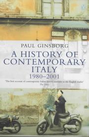 Cover of: A History of Contemporary Italy by Paul Ginsburg