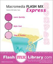Cover of: Macromedia Flash MX Express by Leon Cych, Benjamin J. Mace, Glen Rhodes