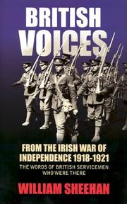 Cover of: British Voices: From the Irish War of Independence 1918-1921 by William Sheehan