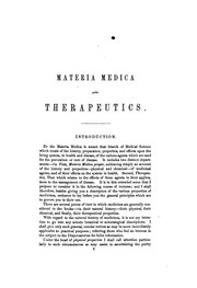 Cover of: Lectures on materia medica and therapeutics, delivered in the College of Physicians and Surgeons of the University of the State of New York.