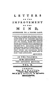Cover of: Letters on the improvement of the mind.