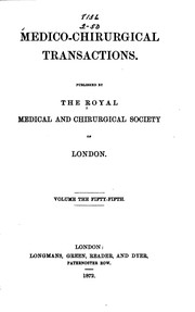 Cover of: Medico-chirurgical Transactions by Royal Medical and Chirurgical Society of London