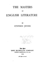 Cover of: The masters of English literature.