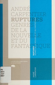 Cover of: Ruptures: genres de la nouvelle et du...