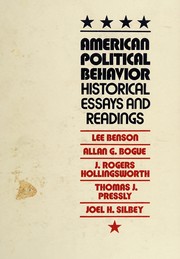 Cover of: American political behavior: historical essays and readings.