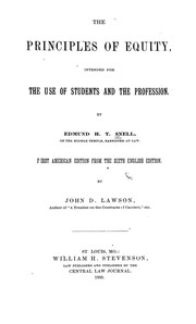 Cover of: The principles of equity by Edmund Henry Turner Snell