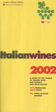 Slow Food Guide to Italian Wines 2002 by Slow Food Movement Staff