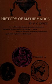Cover of: History of Mathematics by David Eugene Smith