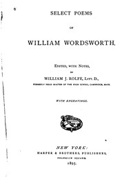 Cover of: Select Poems of William Wordsworth by William Wordsworth, William James Rolfe