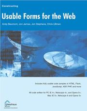 Usable forms for the Web by Andy Beaumont, Jon James, Jon Stephens