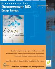 Cover of: Dreamweaver MX Design Projects