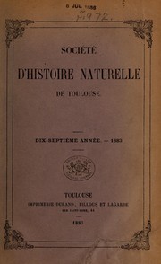 Cover of: Bulletin de la Société d'Histoire Naturelle de Toulouse et de Midi-Pyrenees by Société d'histoire naturelle de Toulouse