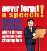 Cover of: Never Forget a Speech