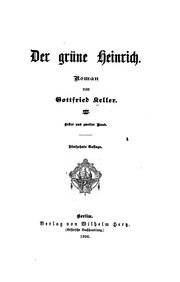 Cover of: Der Grüne Heinrich by Gottfried Keller